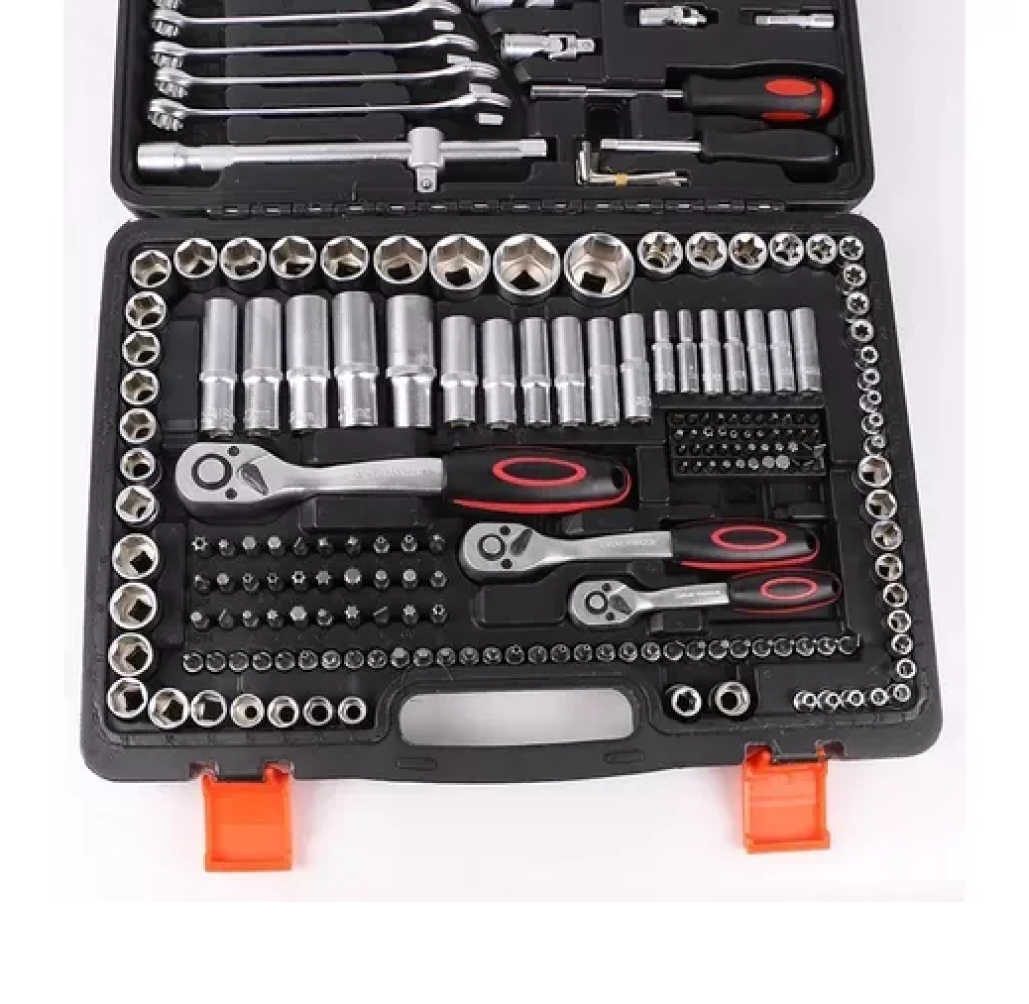 KIT JUEGO DADOS 216 PIEZAS CON CHICHARRAS, LLAVES Y PUNTAS
