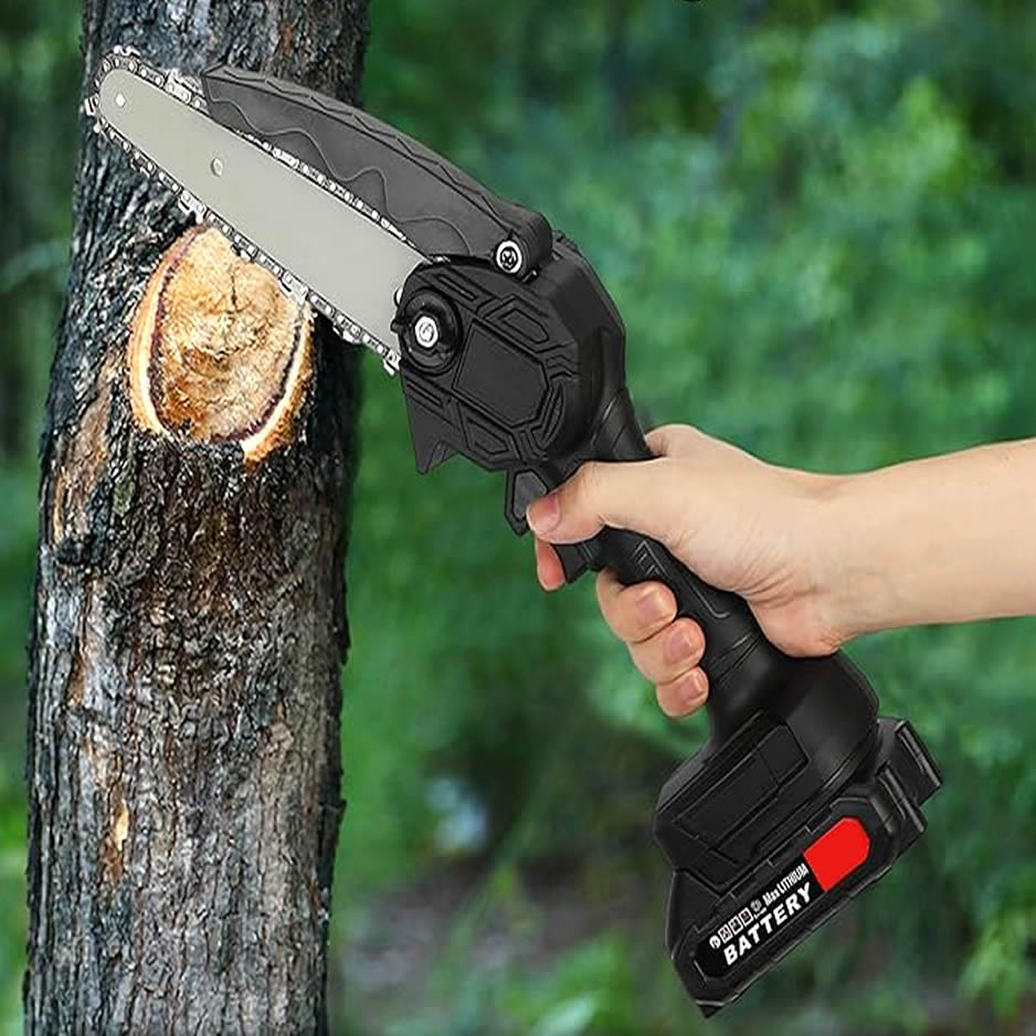 MINI MOTOSIERRA 6" INALÁMBRICA 2 BATERÍAS 98V