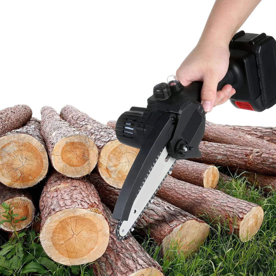 MINI MOTOSIERRA 6" INALÁMBRICA 2 BATERÍAS 98V