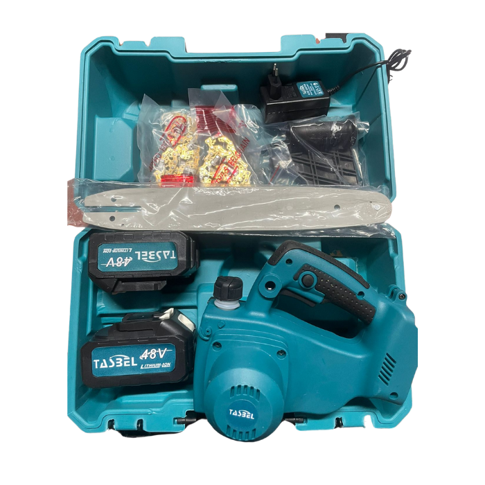 MOTOSIERRA INALÁMBRICA 10 PULGADAS 2 BATERÍAS 48V MALETA
