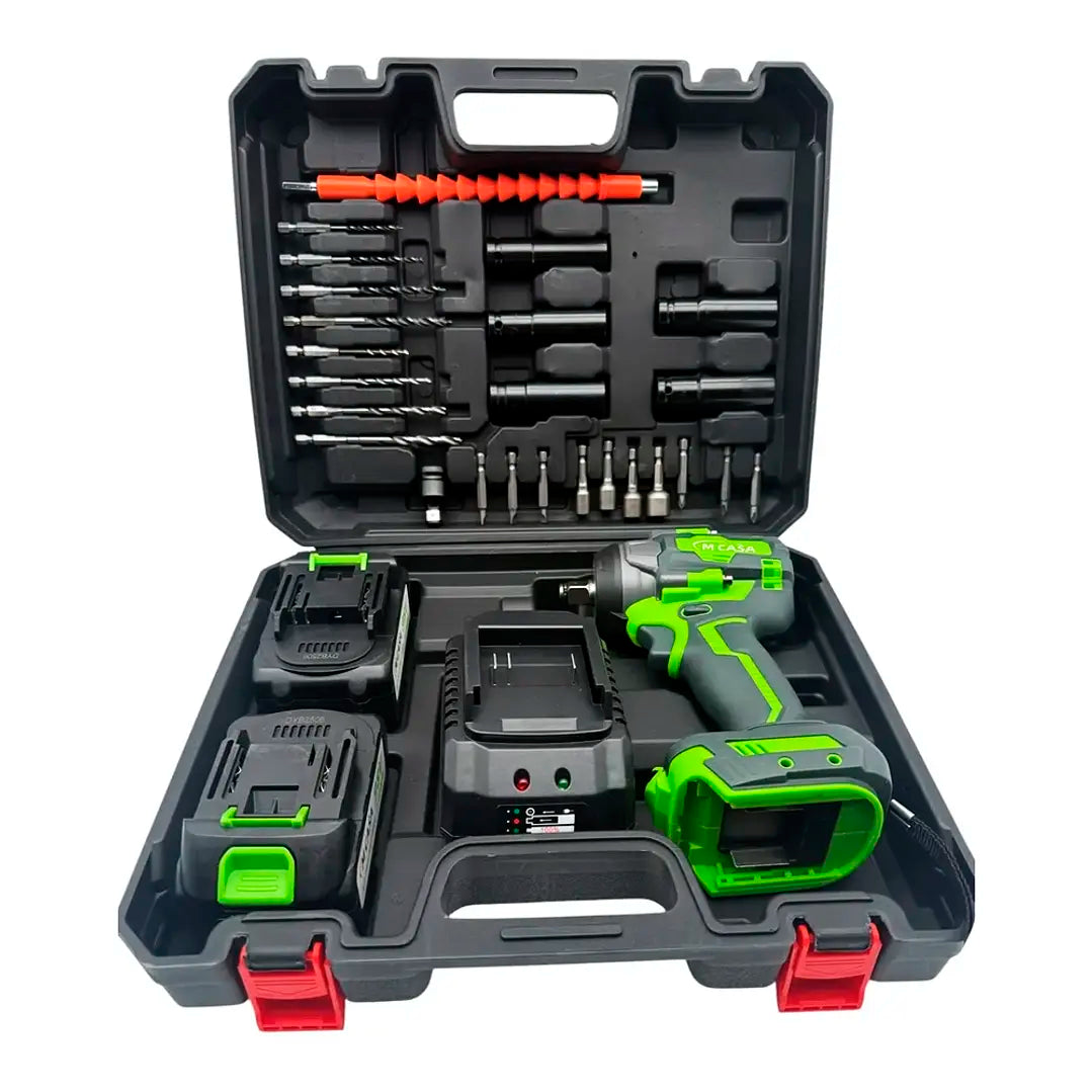 TALADRO DE IMPACTO INALAMBRICO MCASA 2 BATERIAS 98V 800NM