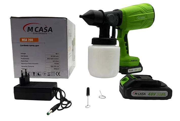 PISTOLA PINTURA INALÁMBRICA 2 BATERÍAS MCASA