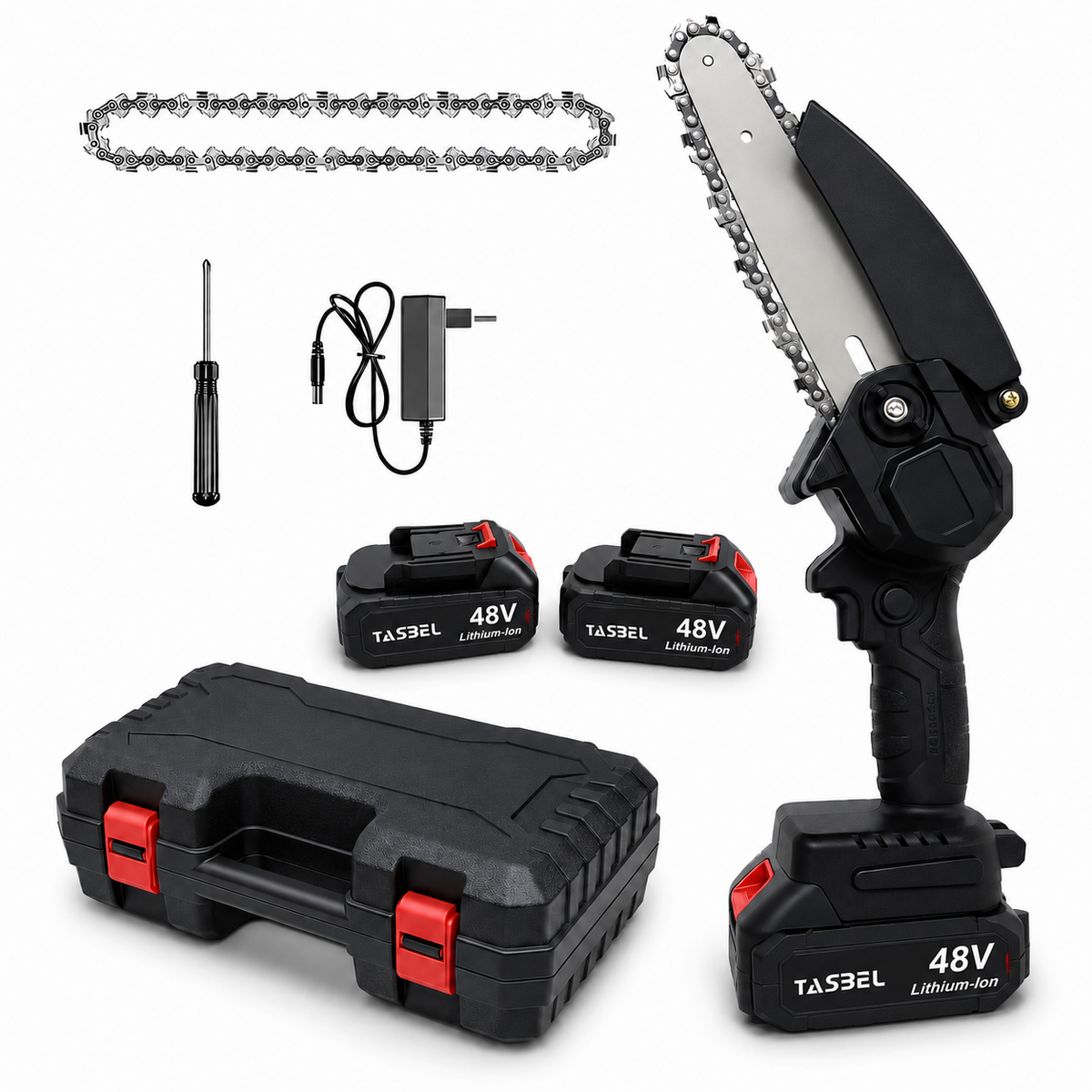 MINI MOTOSIERRA 6" INALÁMBRICA 2 BATERIAS 1 CADENA