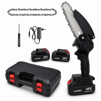 MINI MOTOSIERRA 6" INALÁMBRICA 2 BATERIAS 1 CADENA