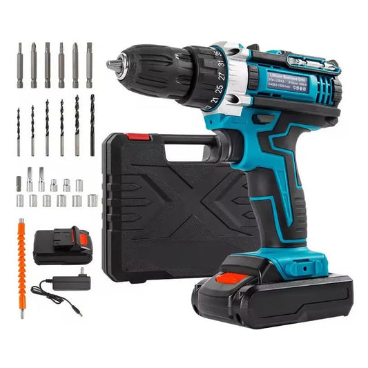 TALADRO INALÁMBRICO 2 BATERÍAS 48V MÁS ACCESORIOS