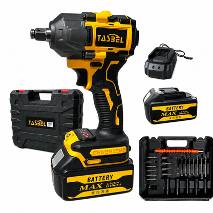 LLAVE DE IMPACTO INALAMBRICA 350NM BRUSHLESS 2 BATERÍAS MÁS ACCESORIOS