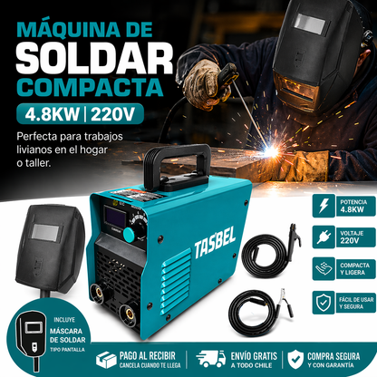MAQUINA DE SOLDAR COMPACTA INVERTER 4.8KW 220V