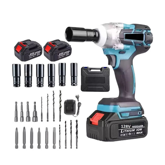 LLAVE DE IMPACTO BATERÍA 128V CON MALETA ACCESORIOS
