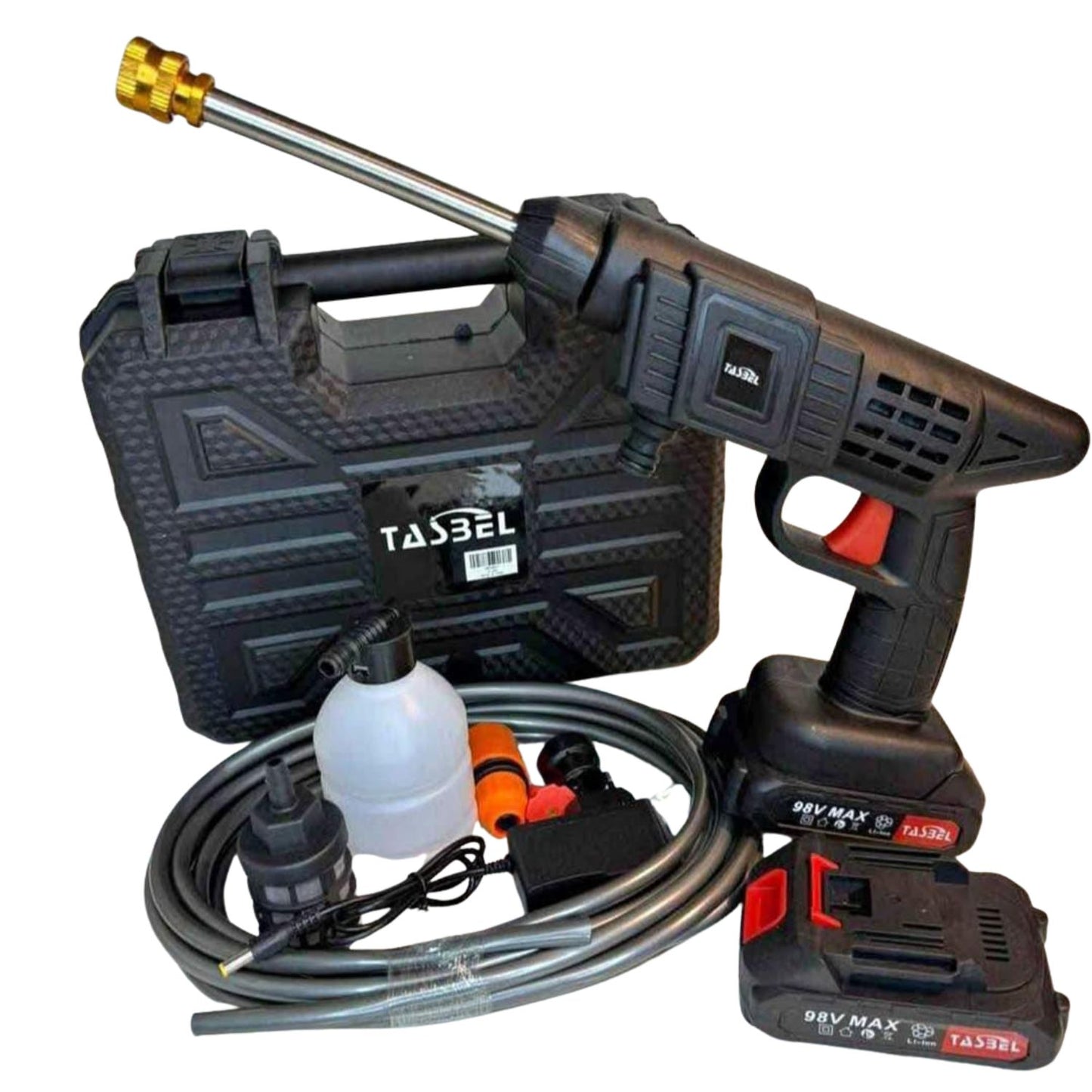 HIDROLAVADORA CON 2 BATERÍAS 98V Y ACCESORIOS