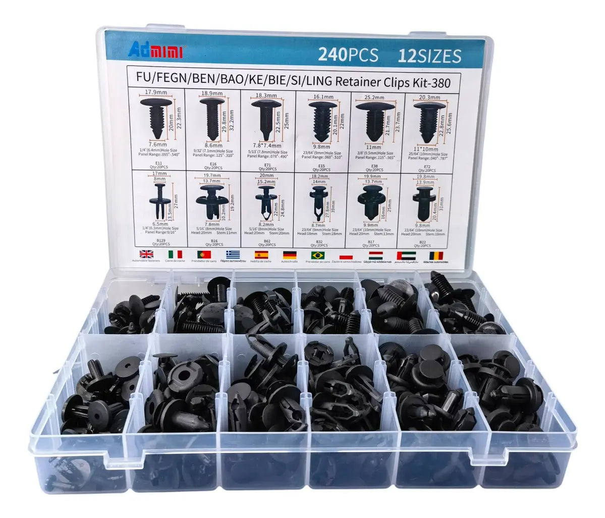 KIT REMACHES PARA AUTOS 240 PIEZAS
