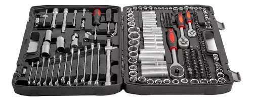 KIT JUEGO DADOS 216 PIEZAS CON CHICHARRAS, LLAVES Y PUNTAS