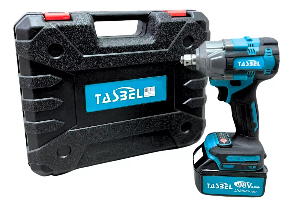 LLAVE DE IMPACTO TASBEL™ 2 BATERÍAS 98V MÁS MALETA Y ACCESORIOS