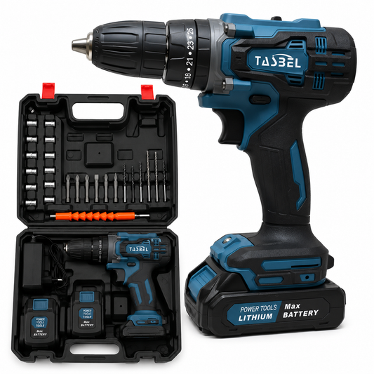 TALADRO INALÁMBRICO 2 BATERÍAS 48V MÁS ACCESORIOS