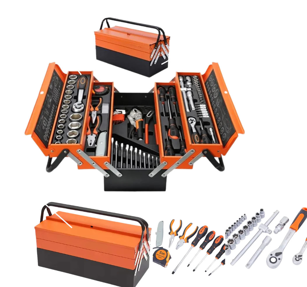 CAJA HERRAMIENTAS 85 PIEZAS 5 NIVELES