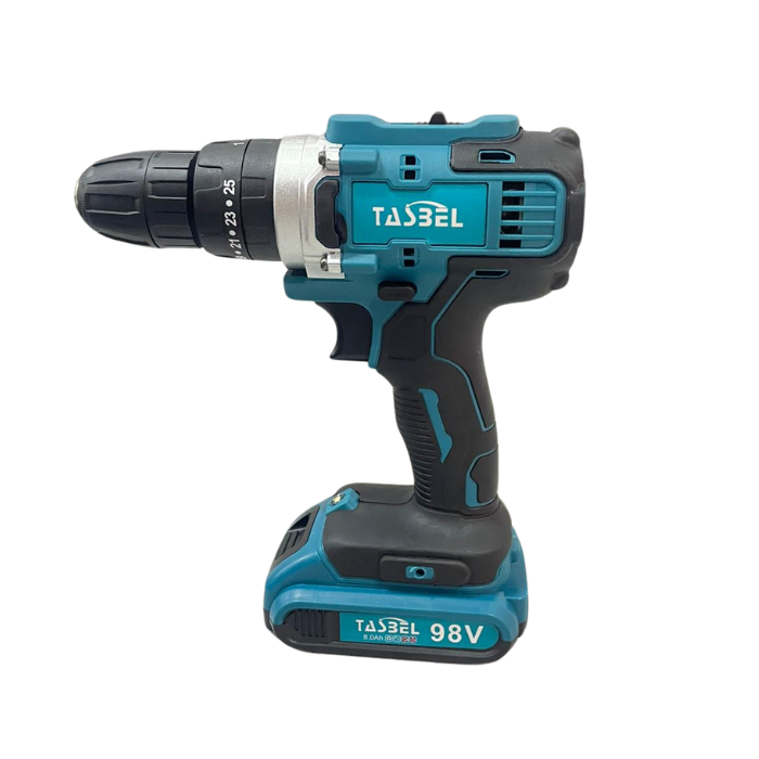 SET TALADRO INALÁMBRICO 2 BATERÍAS 98V MÁS HERRAMIENTAS
