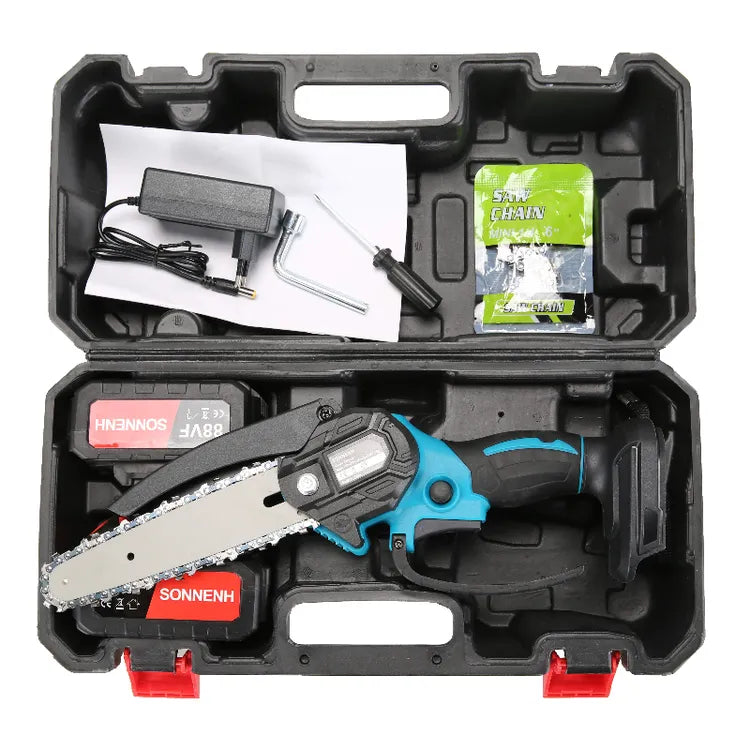 MINI MOTOSIERRA 6" INALÁMBRICA 2 BATERÍAS